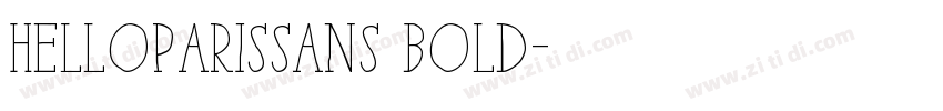 HelloParisSans Bold字体转换